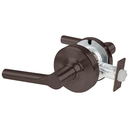 Schlage Grade 2 Passage Cylindrical Lock with Field Selectable Vandlgard, Broadway Lever, Non-Keyed, Oil-Rub ALX10 BRW 613